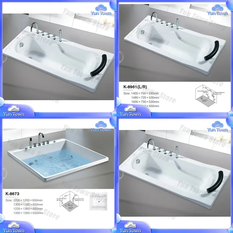 Home Bathroom Jacuzzi Tub - Single Soaking Hot Tub for Home