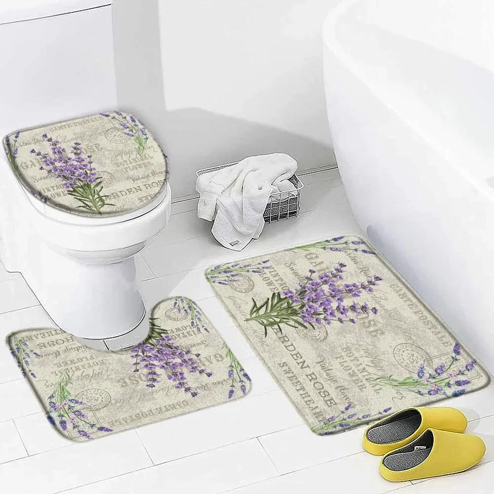 Zara Home Bathroom Mat - Purple Lavender Bath Mat Set Nature