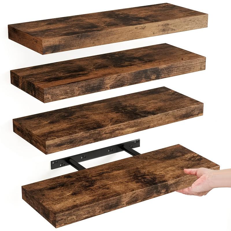 Home Bathroom Shelf - 4Pcs Floating Shelves Wall Mounted Storage