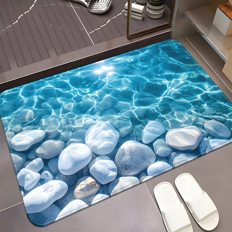 Zara Home Bathroom Mat - VIKAMATransparent waterstone bathroom foot mat, door