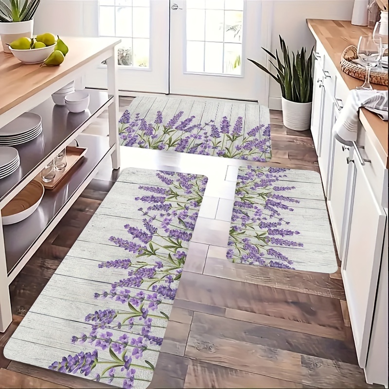 Zara Home Bathroom Mat - VIKAMA Flowers and Plants Kitchen Mat,