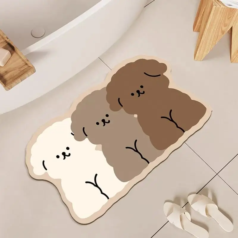 Zara Home Bathroom Mat - 1PC Cute Dog Shaped Bathroom Floor