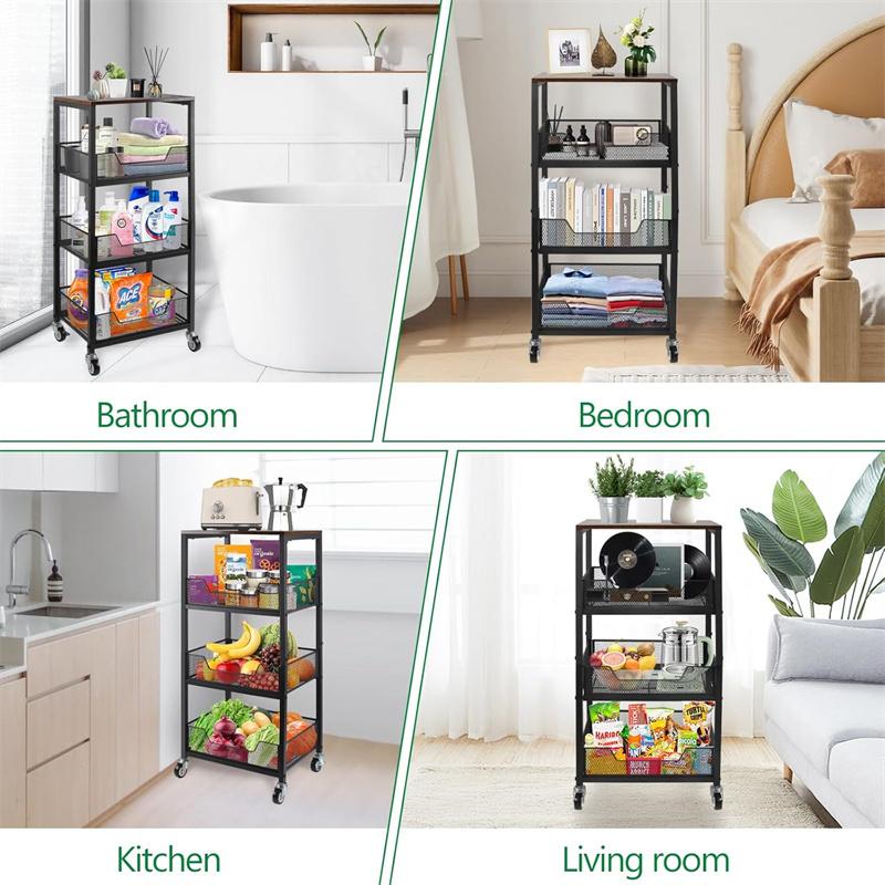 3-Tier Rolling Utility Cart St - Home Bathroom Shelf review and price