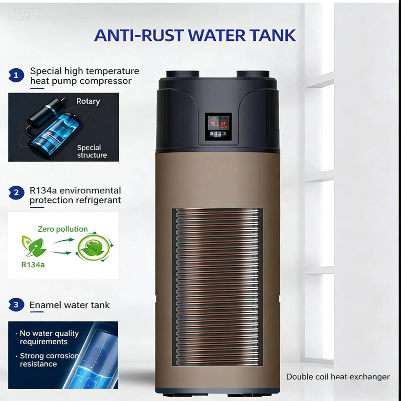 200L All-in-One Heat Pump Wate - Home Bathroom Water Heater review and price