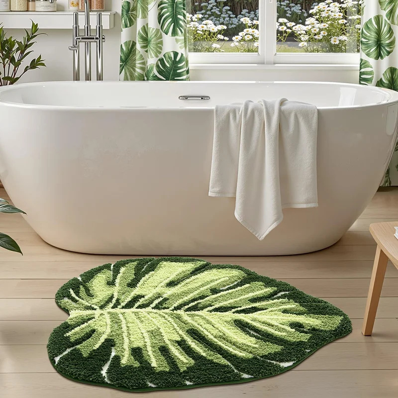 VIKAMA Non-Slip Bath Mat Green - Zara Home Bathroom Mat review and price