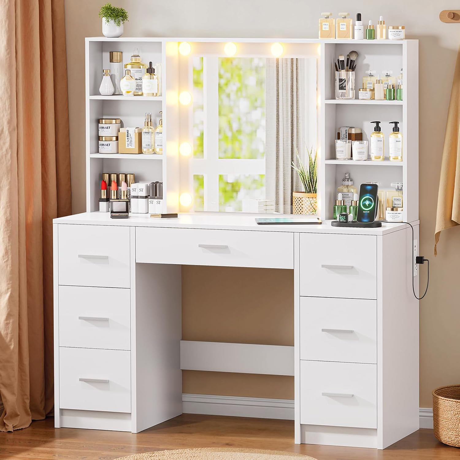 Large Vanity Desk with LED Mir - Home Outlet Bathroom Vanity review and price