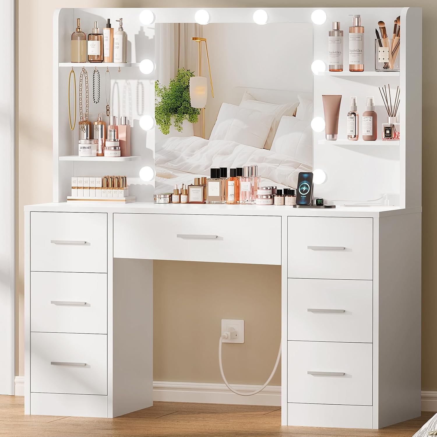 Large Vanity Desk LED Lighted  - Home Outlet Bathroom Vanity review and price