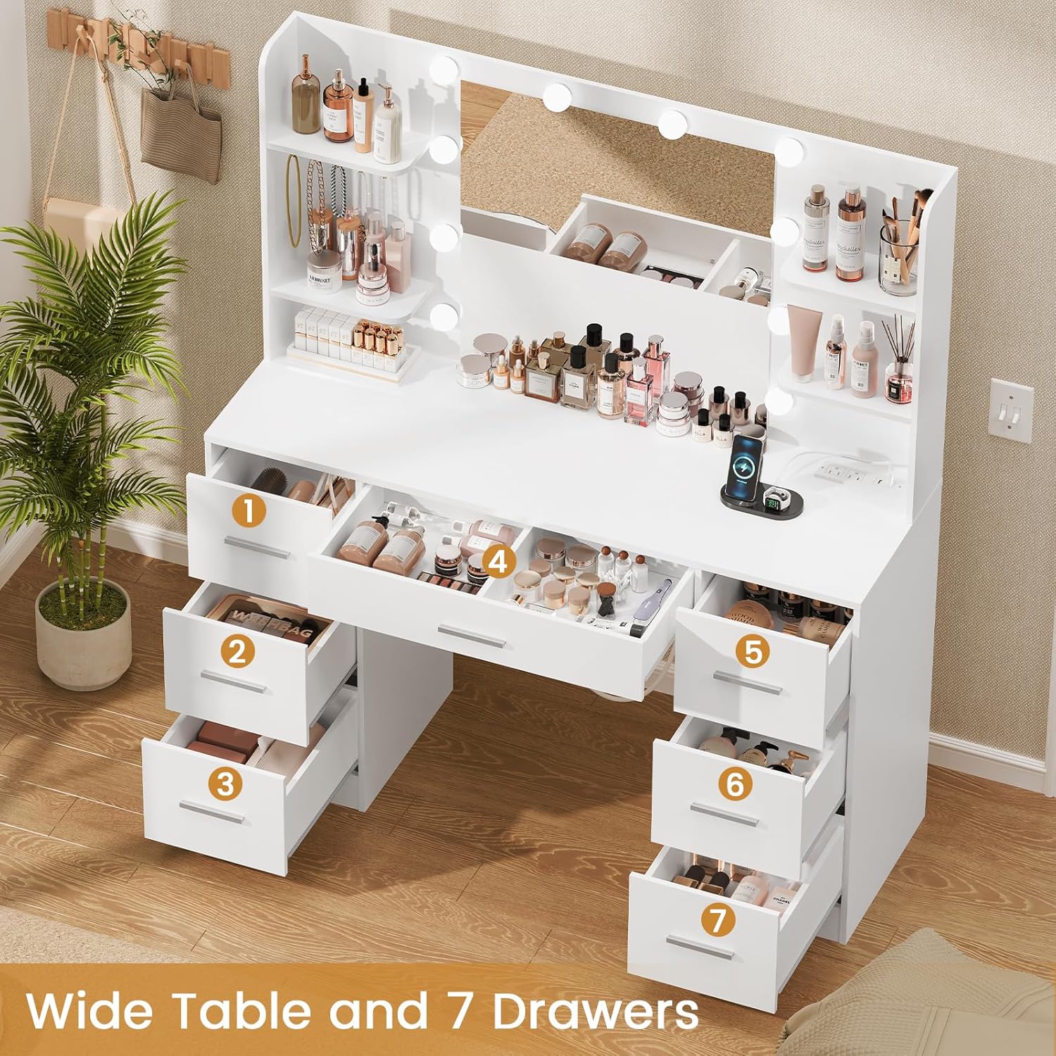 Large Vanity Desk LED Lighted  - Home Outlet Bathroom Vanity review and price