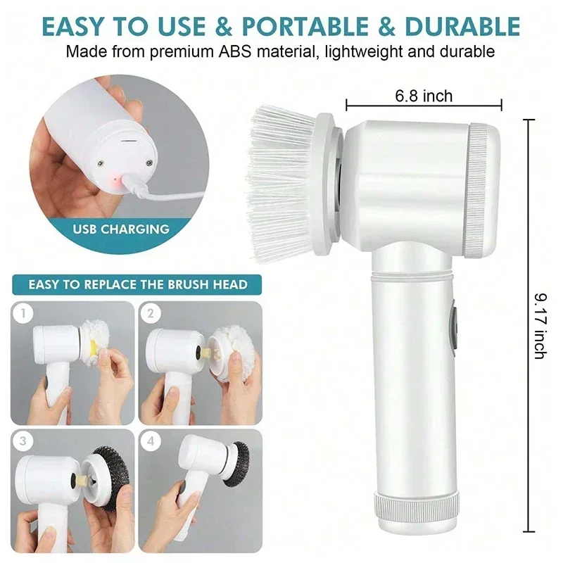 Cordless electric rotary scrub - Home Bathroom Cleaner review and price