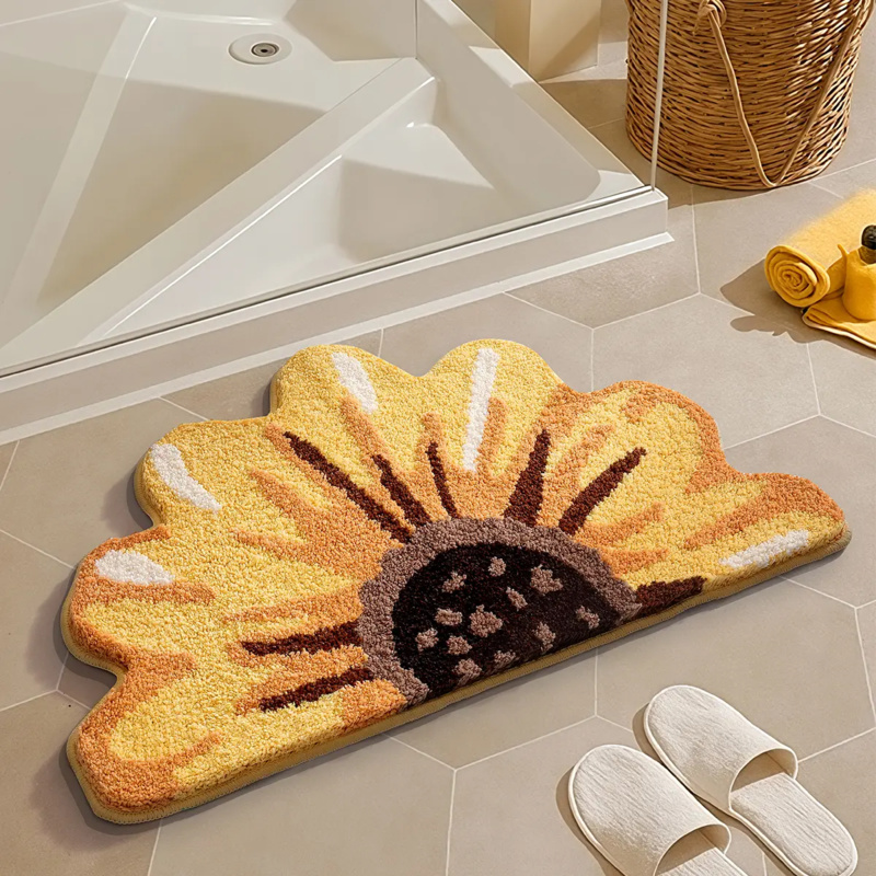 VIKAMA Small Fresh Green Leaf  - Zara Home Bathroom Mat review and price