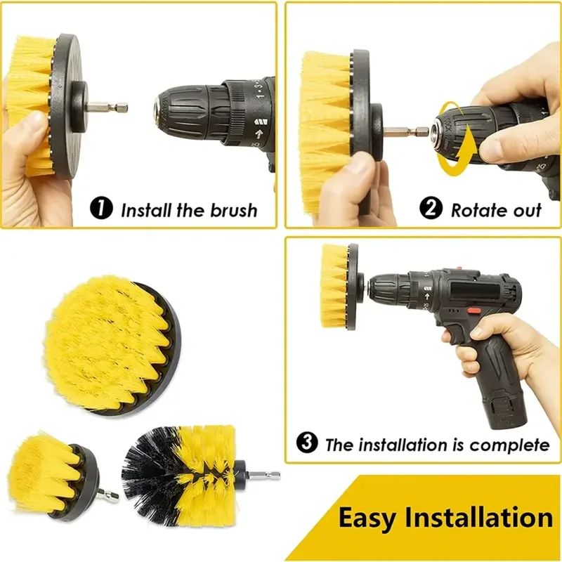3 pcs/set drill brush set powe - Home Bathroom Cleaner review and price
