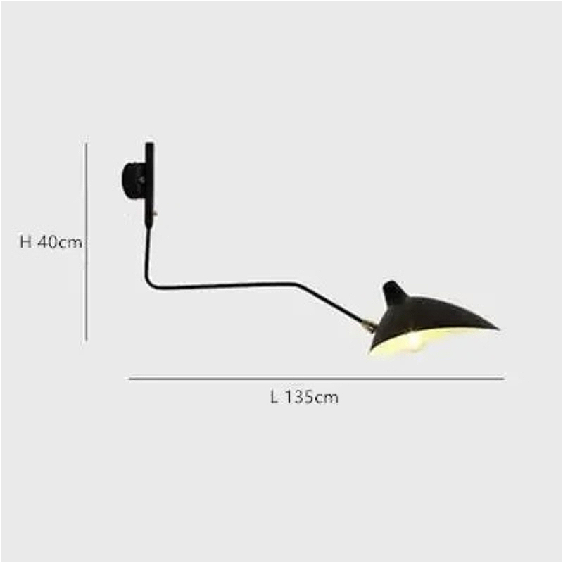 Long Arm Leg Modern Black LED  - Home Bathroom Lighting Design review and price