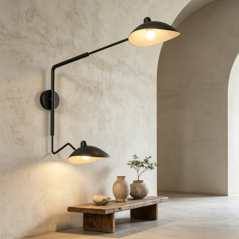 Long Arm Leg Modern Black LED  - Home Bathroom Lighting Design review and price