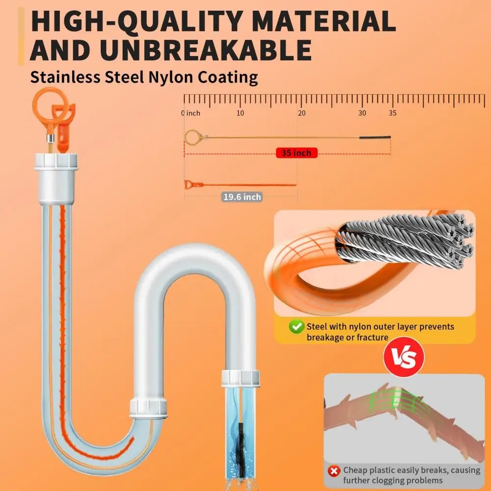 Ultra Long Stainless Steel Dra - Home Bathroom Cleaner review and price