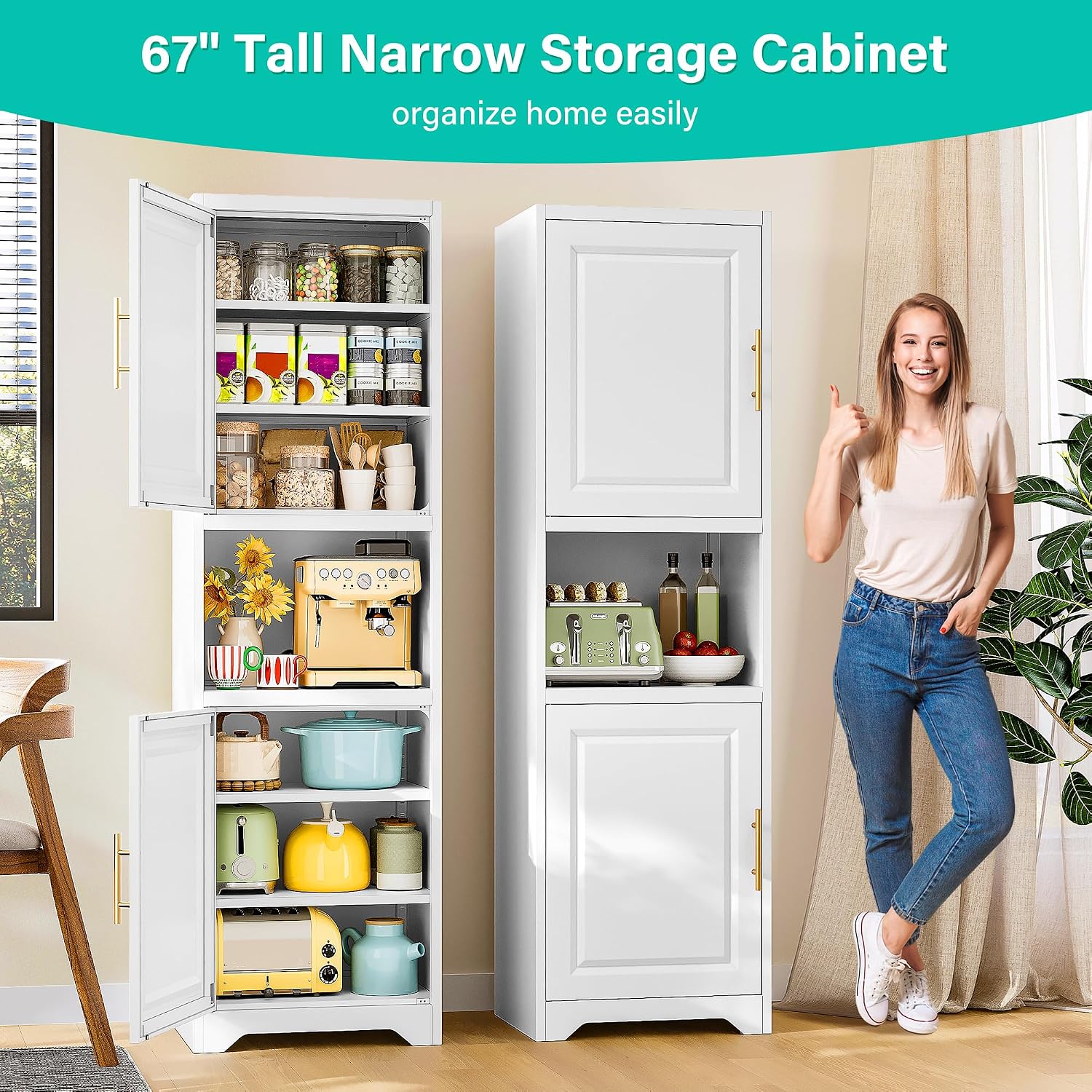 67 Inch Tall Narrow Storage Ca - Home Bathroom Shelf review and price