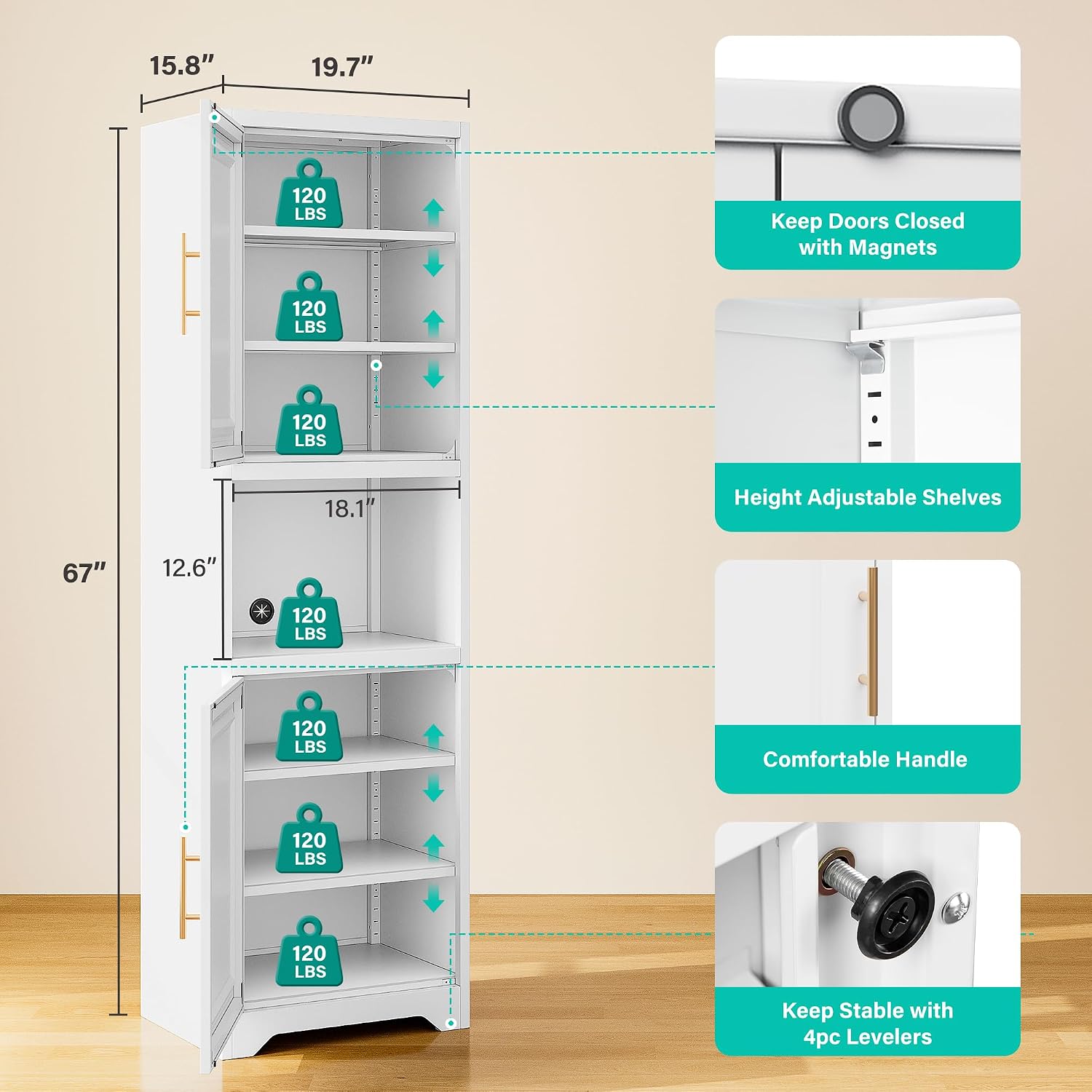 67 Inch Tall Narrow Storage Ca - Home Bathroom Shelf review and price