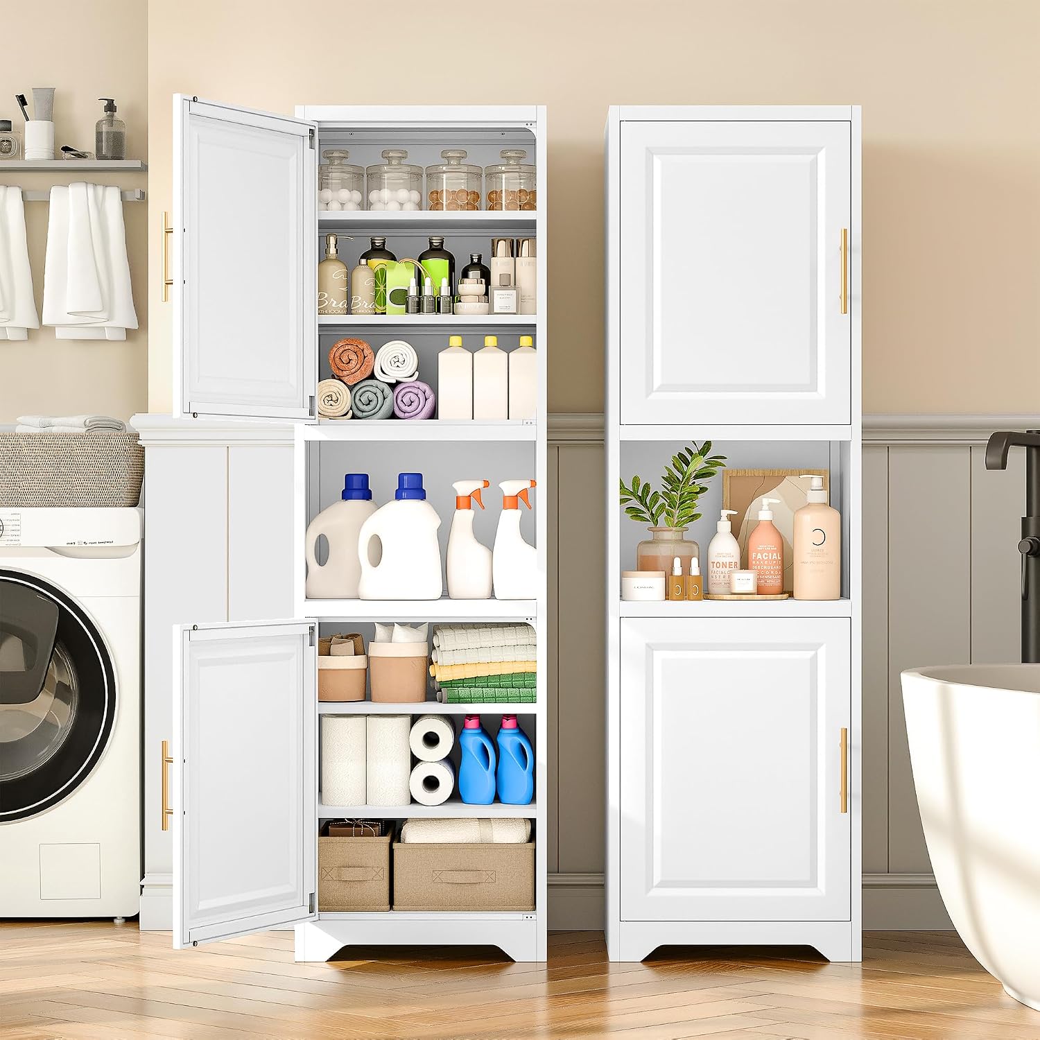 67 Inch Tall Narrow Storage Ca - Home Bathroom Shelf review and price
