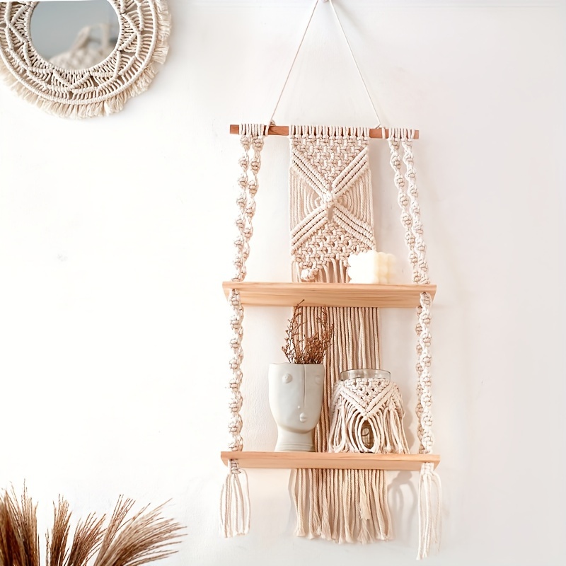 Bohemian Handmade Macrame Wove - Home Bathroom Shelf review and price