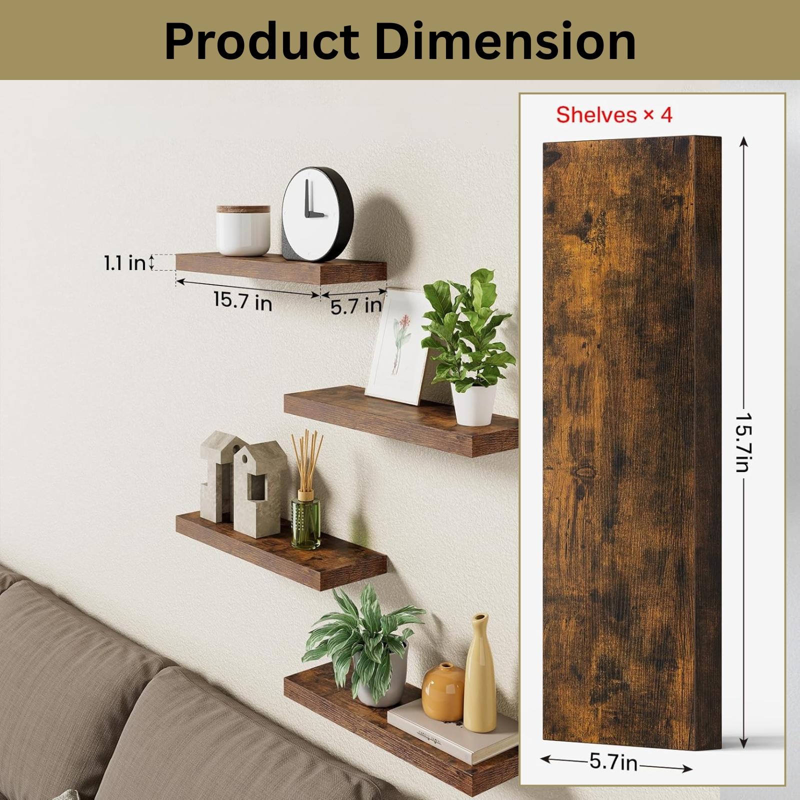 4Pcs Floating Shelves Wall Mou - Home Bathroom Shelf review and price