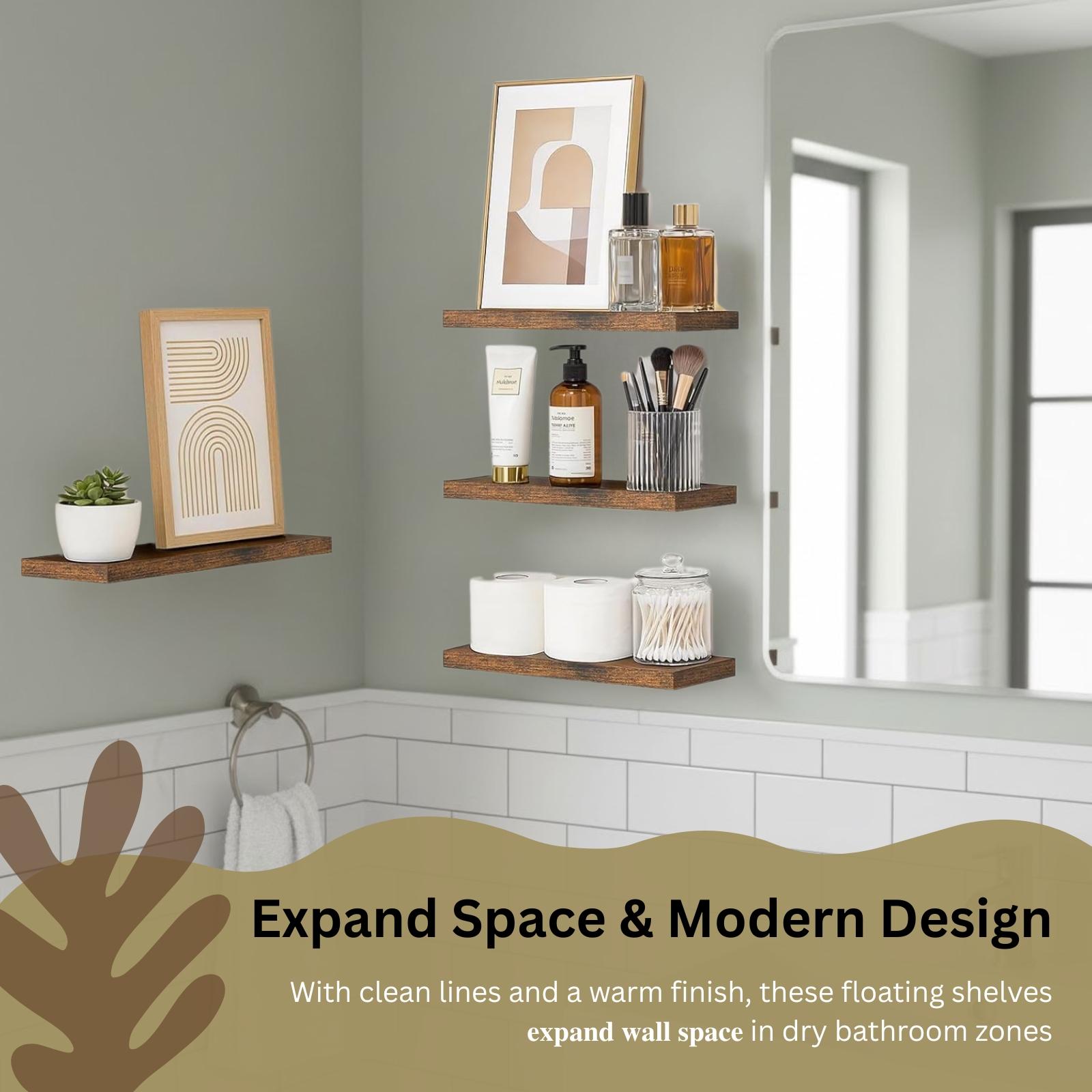 4Pcs Floating Shelves Wall Mou - Home Bathroom Shelf review and price