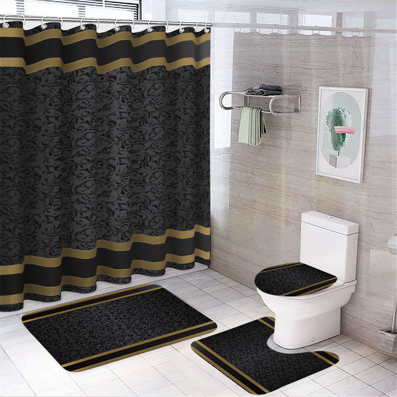 Luxury Black & Gold Bathroom S - Zara Home Bathroom Mat review and price